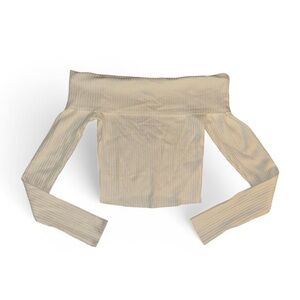 Target Wild Fable off shoulder ribbed long sleeve sweater